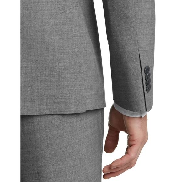 Cole Haan Mens Grand.OS Wearable Technology Slim-Fit Suit Jacket 40S Light Grey - Picture 2 of 3